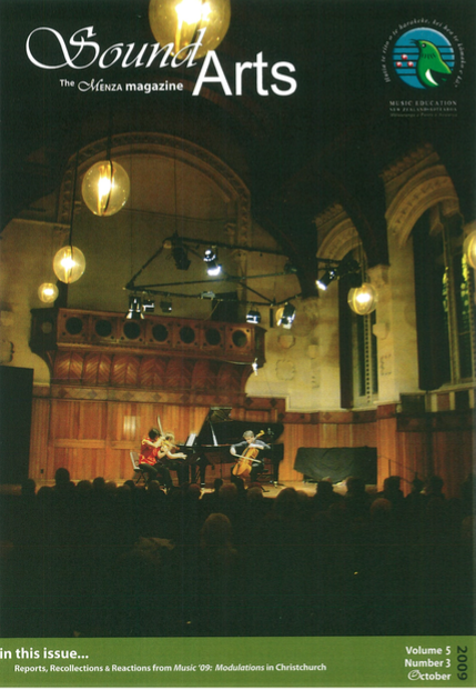 SOUND ARTS Volume 5 Number 3, October 2009