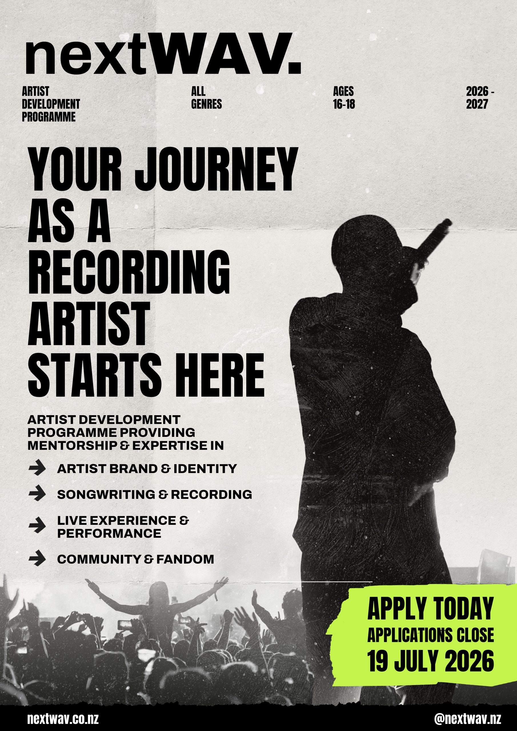 nextWAV. Artist development programme – apply by 19 July